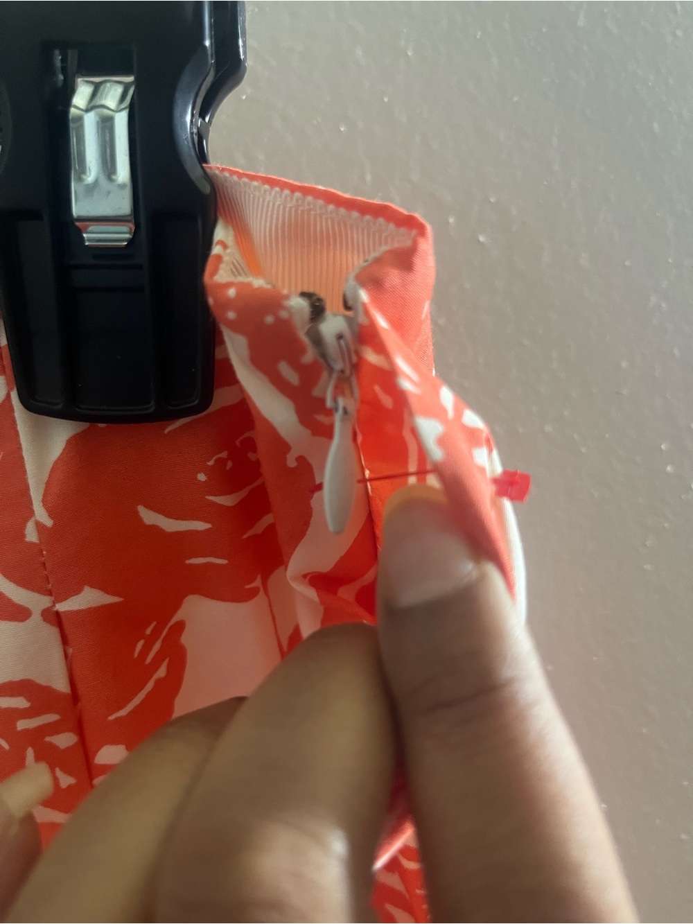 J.Crew Floral Tie-Waist Circle Skirt in Orange and Cream - Picture 4 of 7